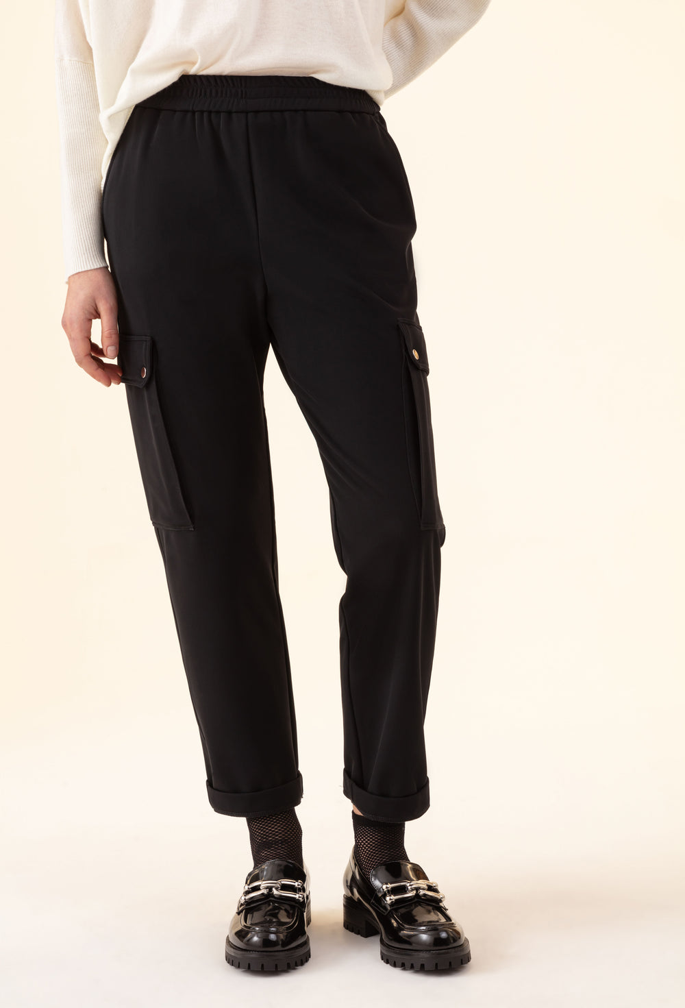 Pantalon Aurora noir en jersey technique 2