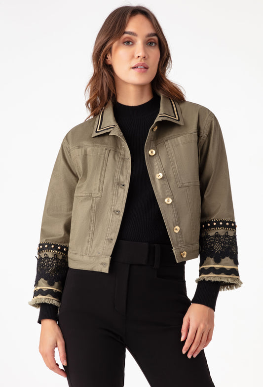 Veste lamée Noha manches 3/4 1