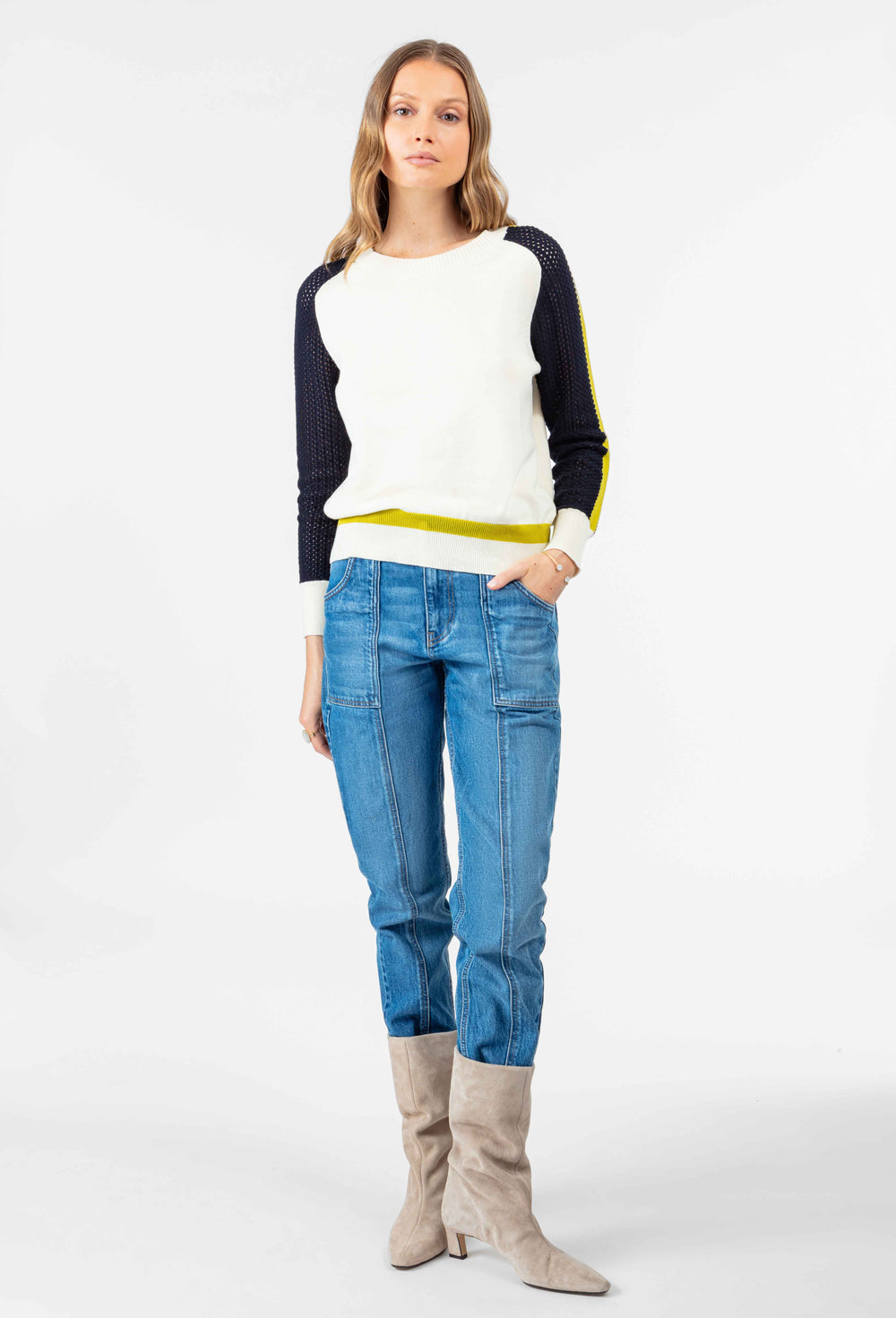 Jean mom Pavel en denim bleu 6
