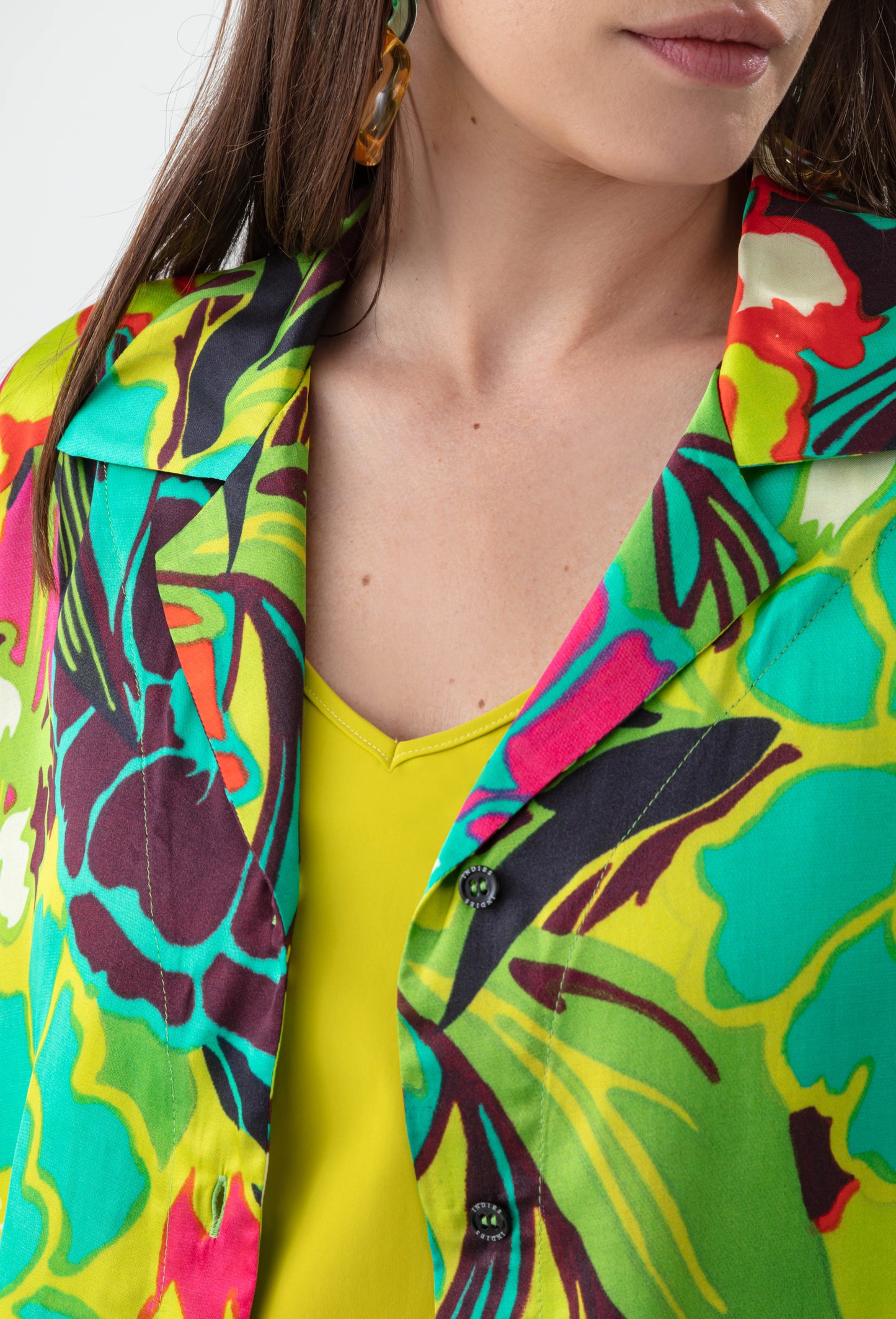 Chemise Cosmo  imprimé tropical 4