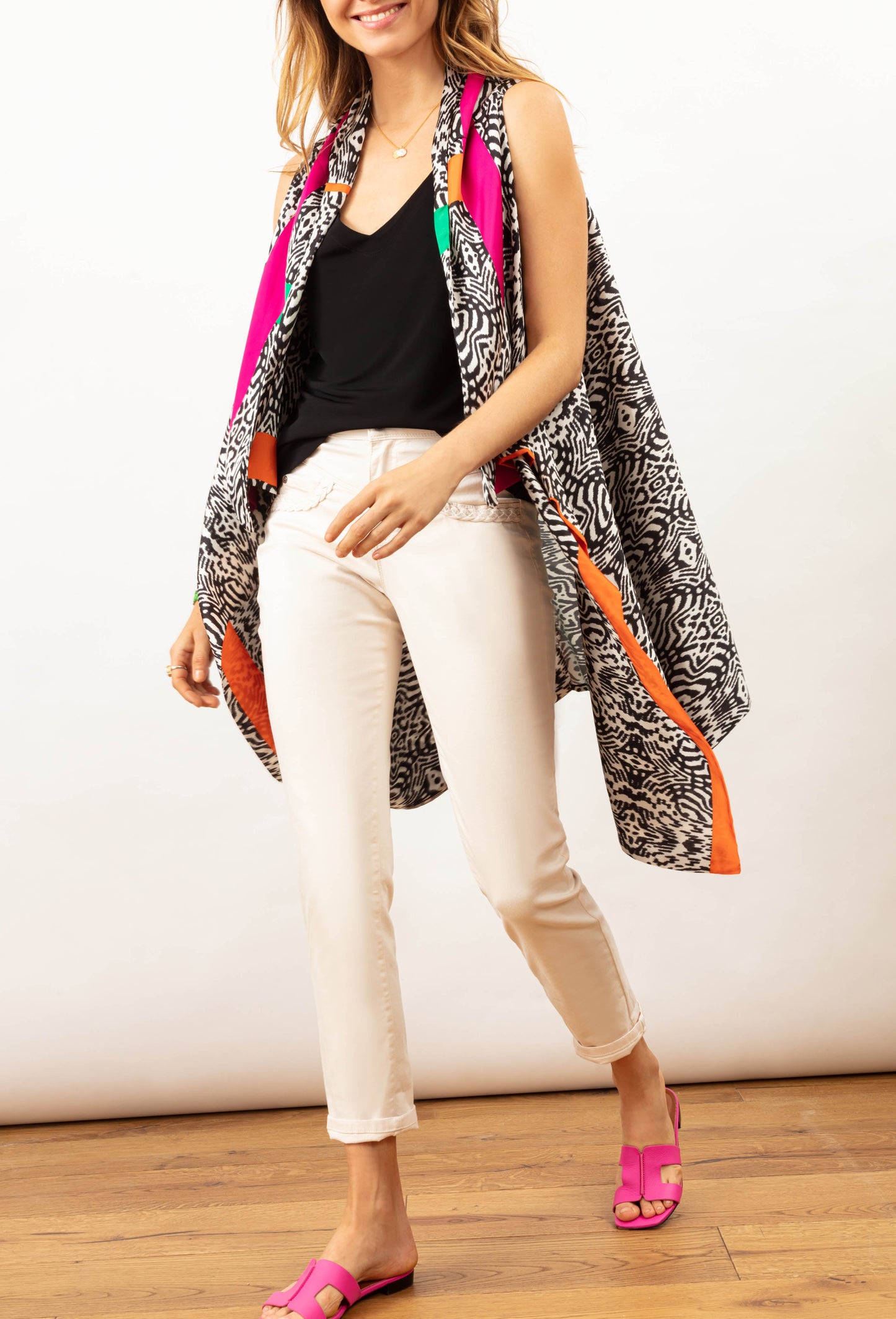 Pantalon Matias vanille en coton 1