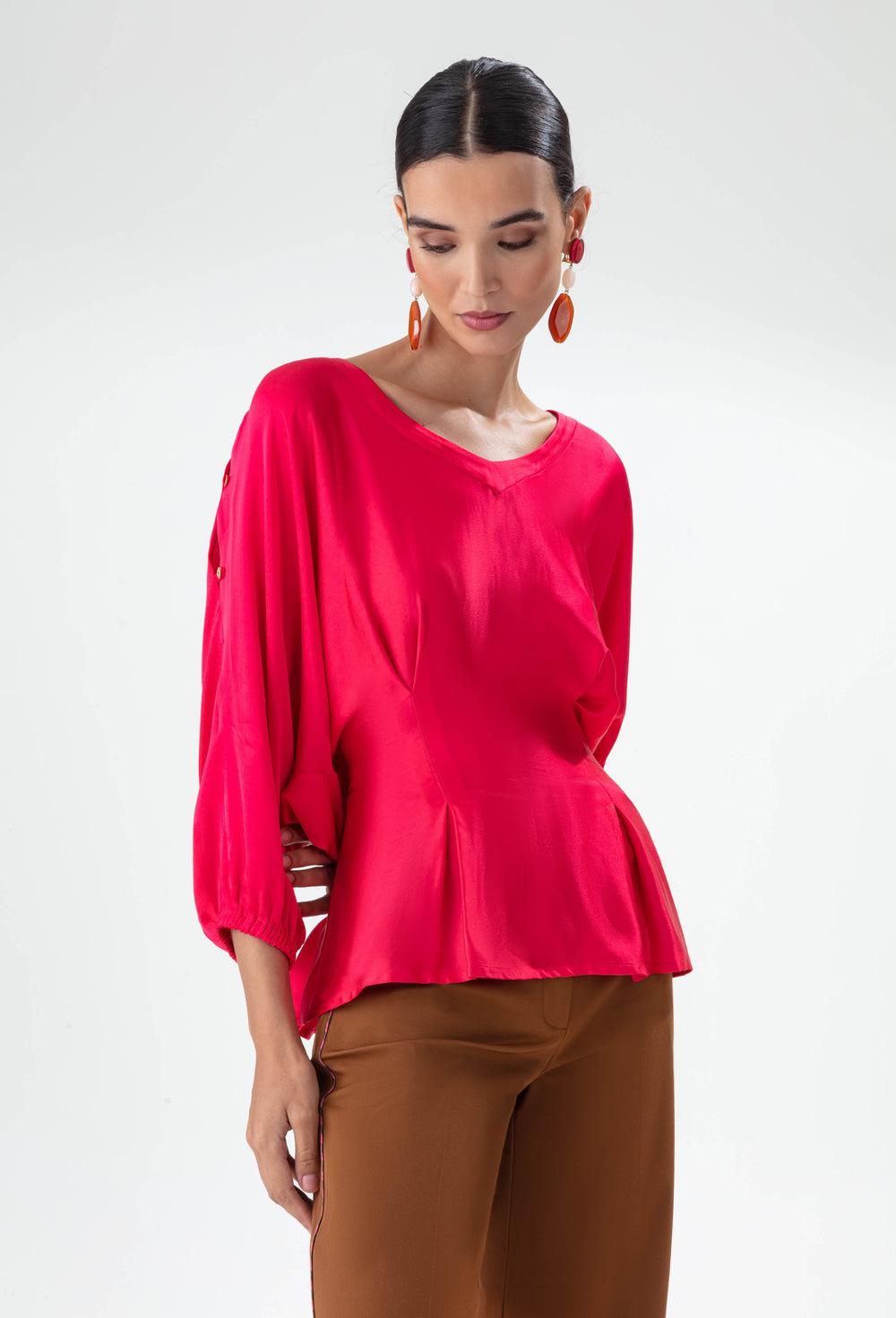 Blouse sauvage rose hibiscus 1
