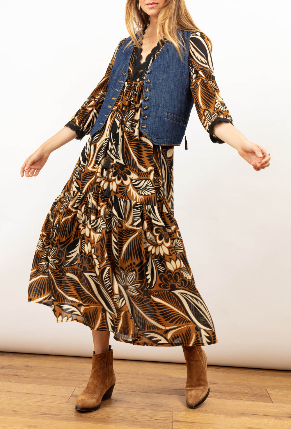 Robe longue Telia imprimée 1