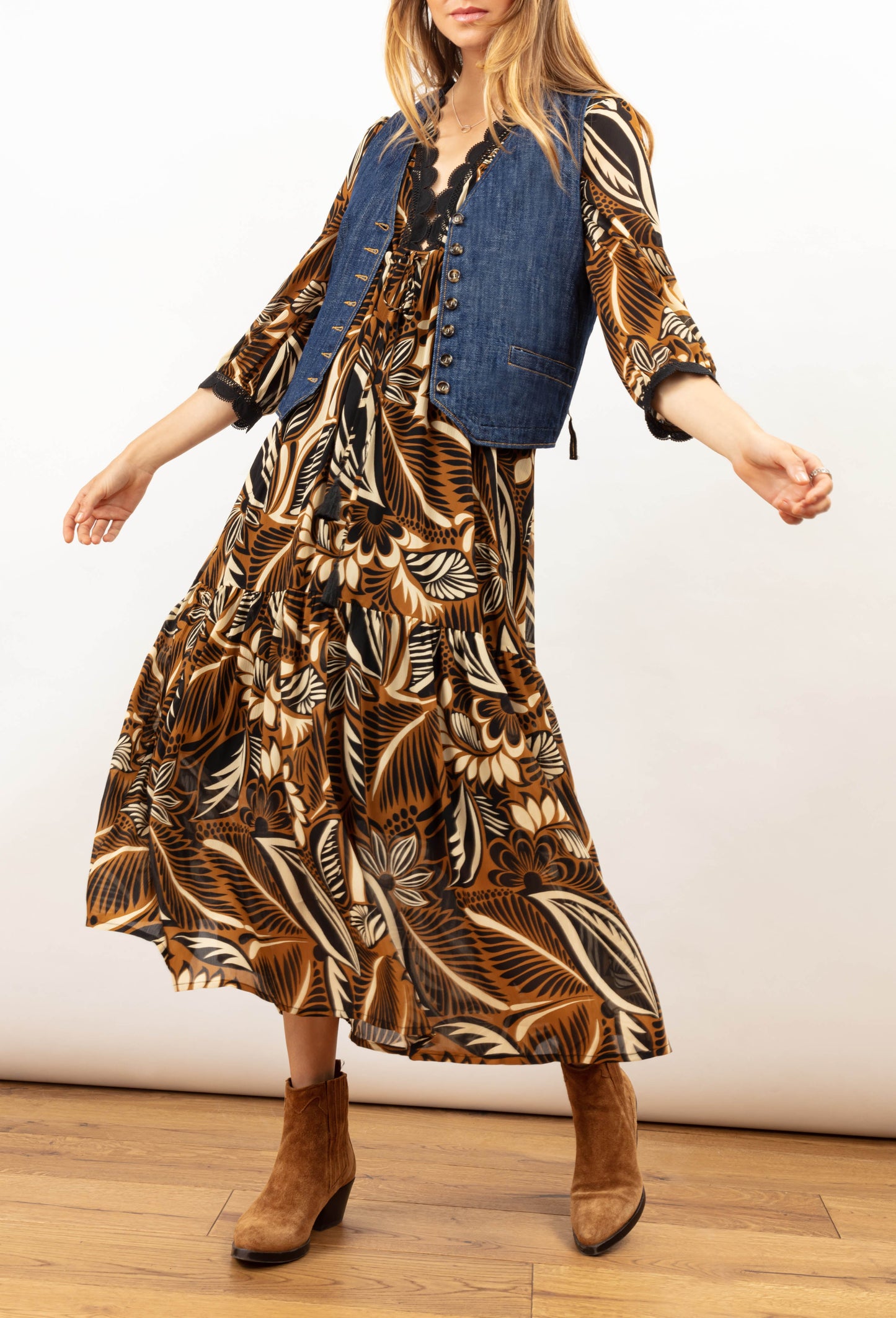 Robe longue Telia imprimée 1