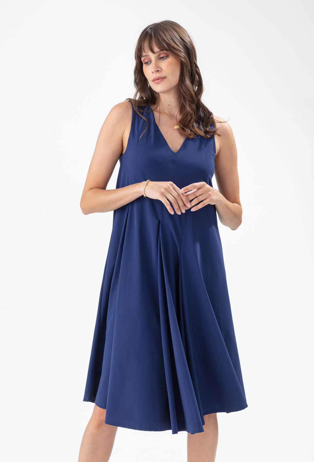 Robe Sirene en jersey technique saphir 1