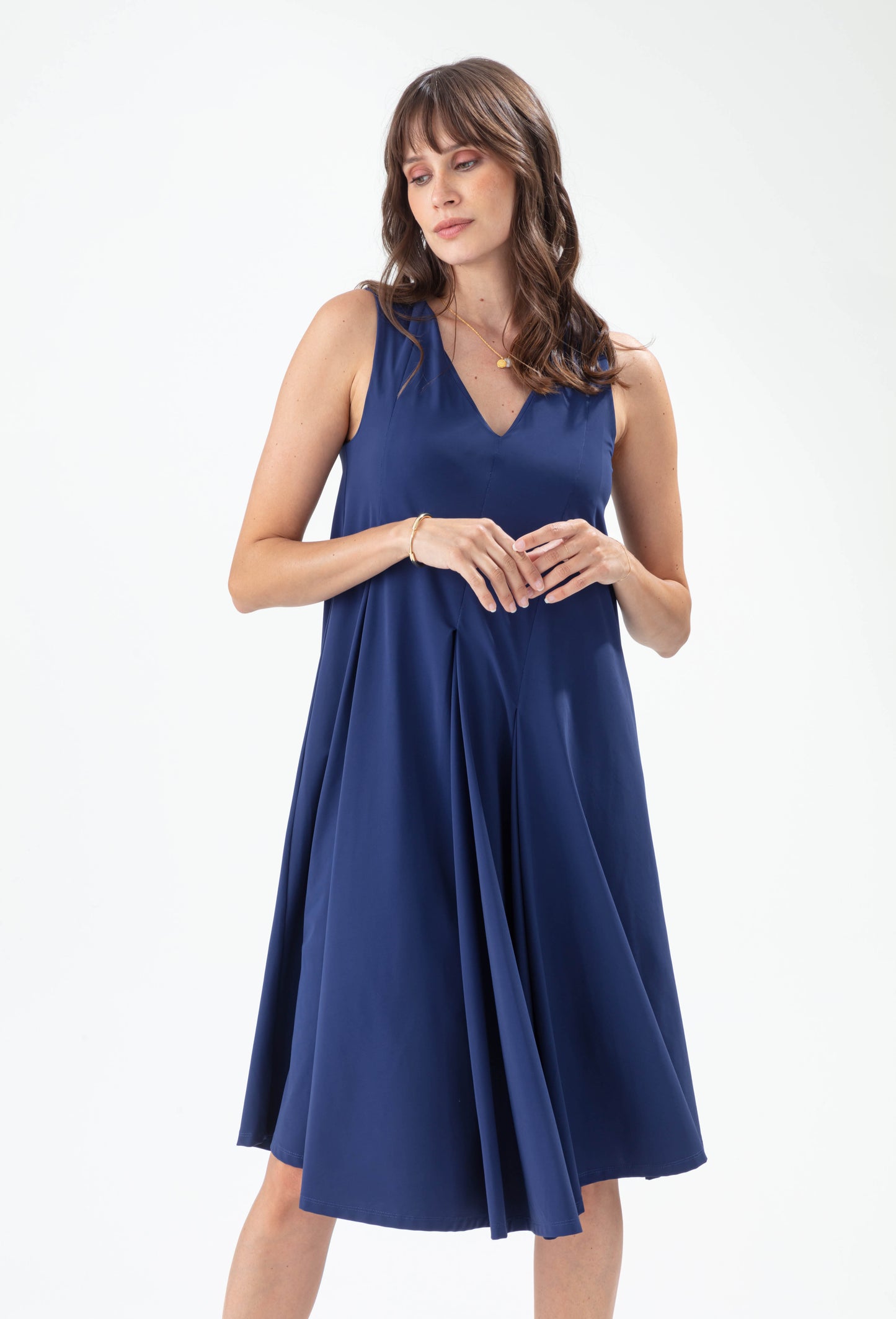 Robe Sirene en jersey technique saphir 1