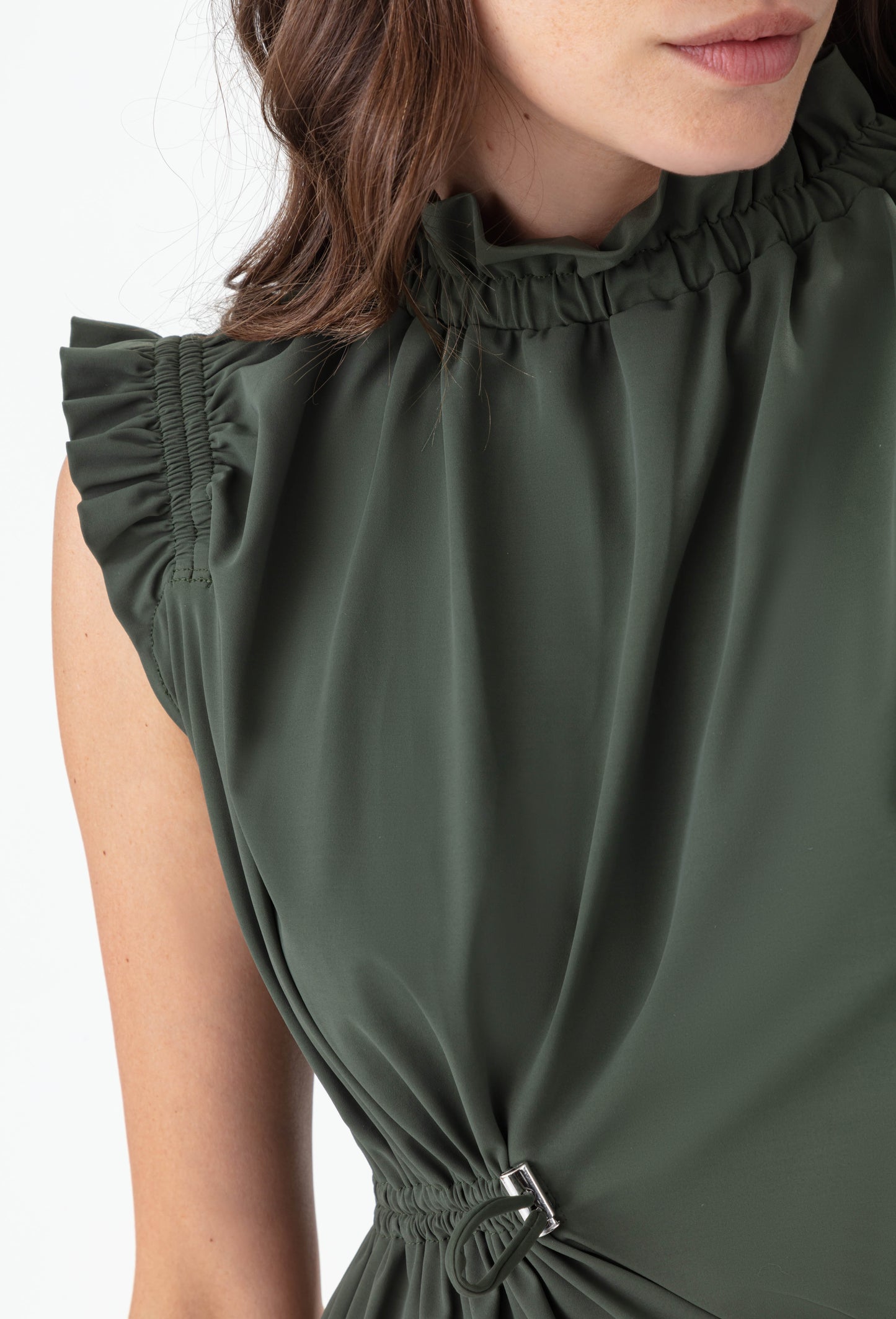 Robe Eta kaki en jersey technique 2