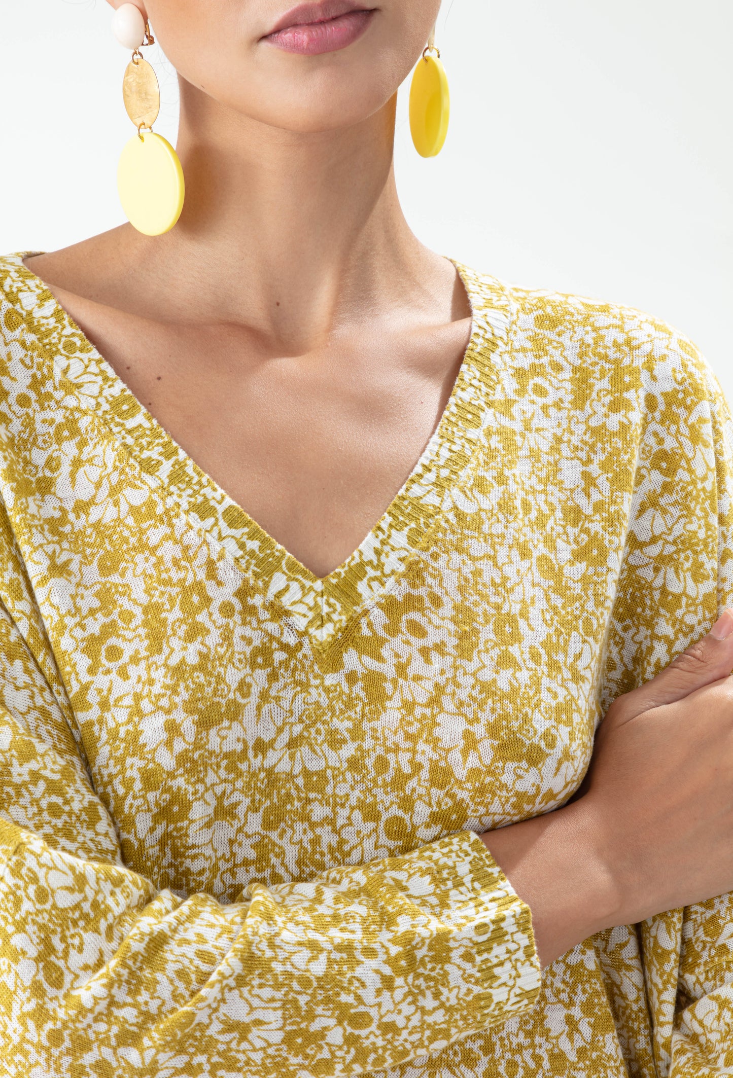 Pull Corole imprimé fleur absinthe 2