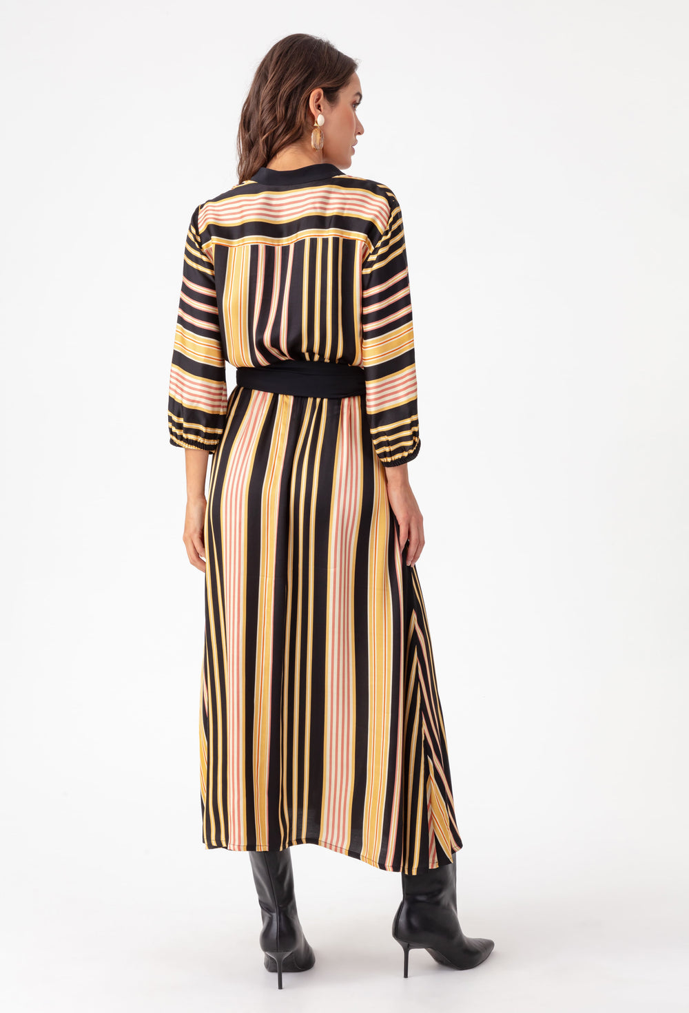 Robe longue ceinturée Narcisse 4