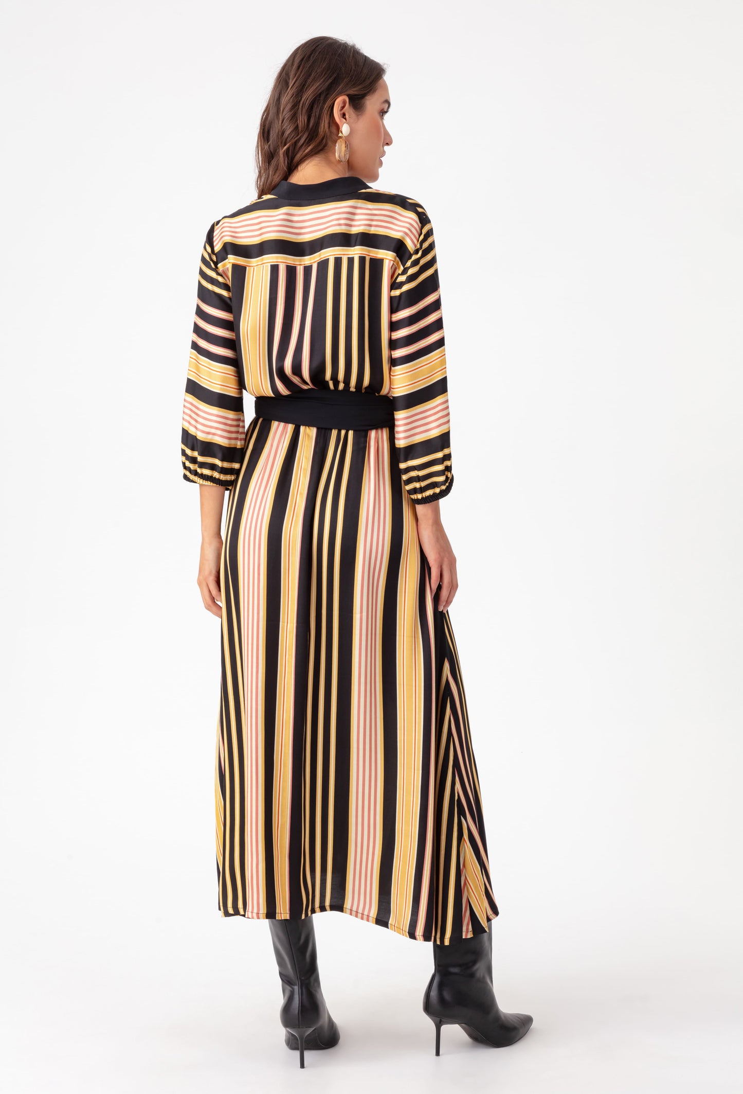 Robe longue ceinturée Narcisse 4