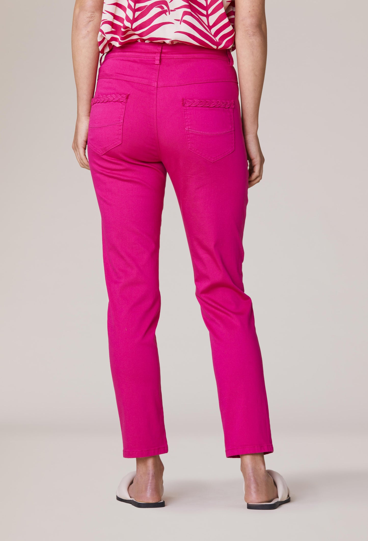 Pantalon Matias en coton fuchsia 3