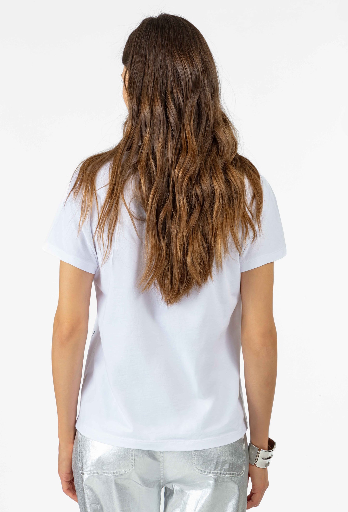 T-shirt Vickie blanc avec strass 3