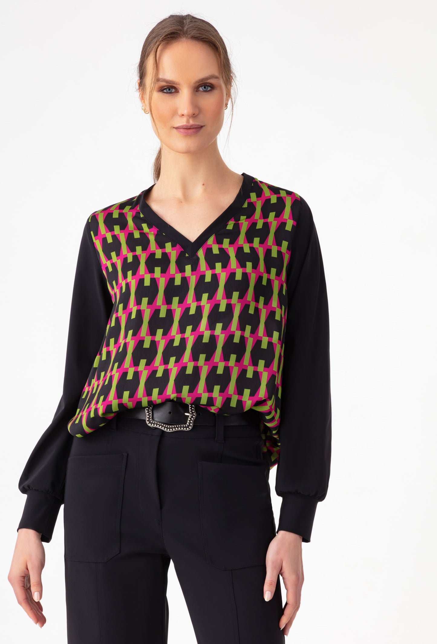 Blouse Winnie mix de matières 1