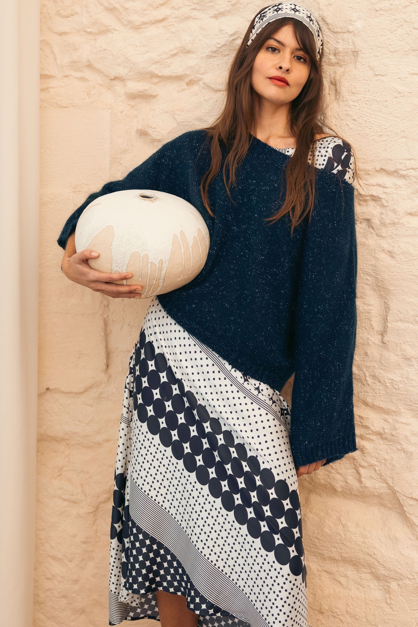 Pull Kate marine / lurex 5