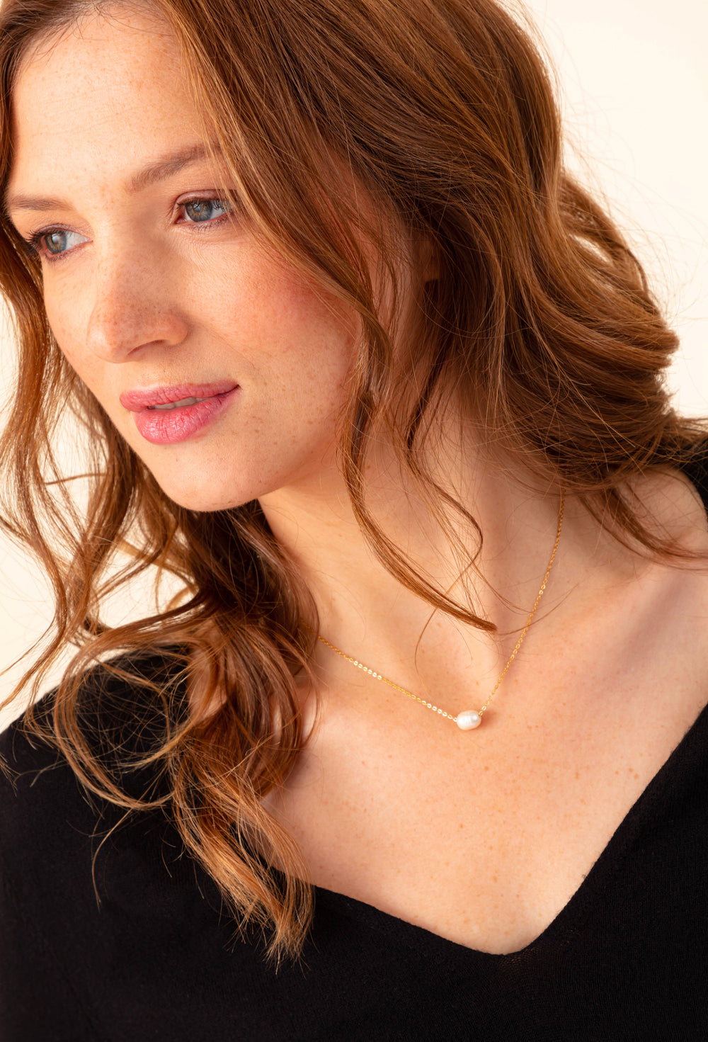 Collier chaine 1 perle Sirocco 1