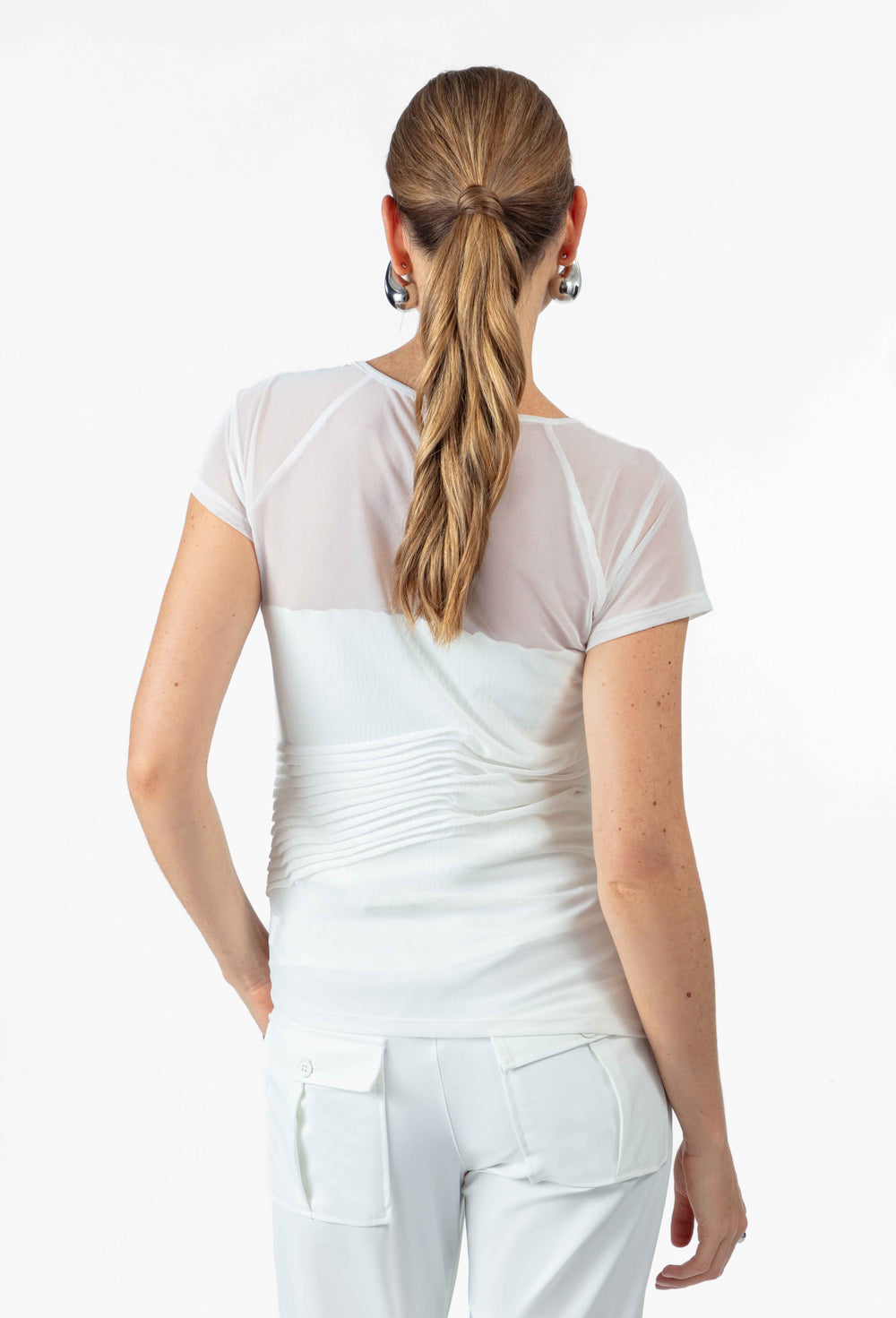 T-shirt Seel en résille blanche 3