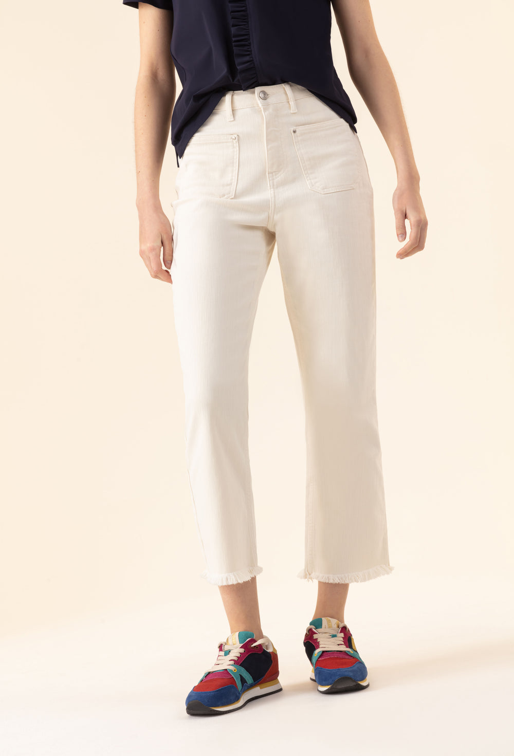 Jean Musc en coton écru 2