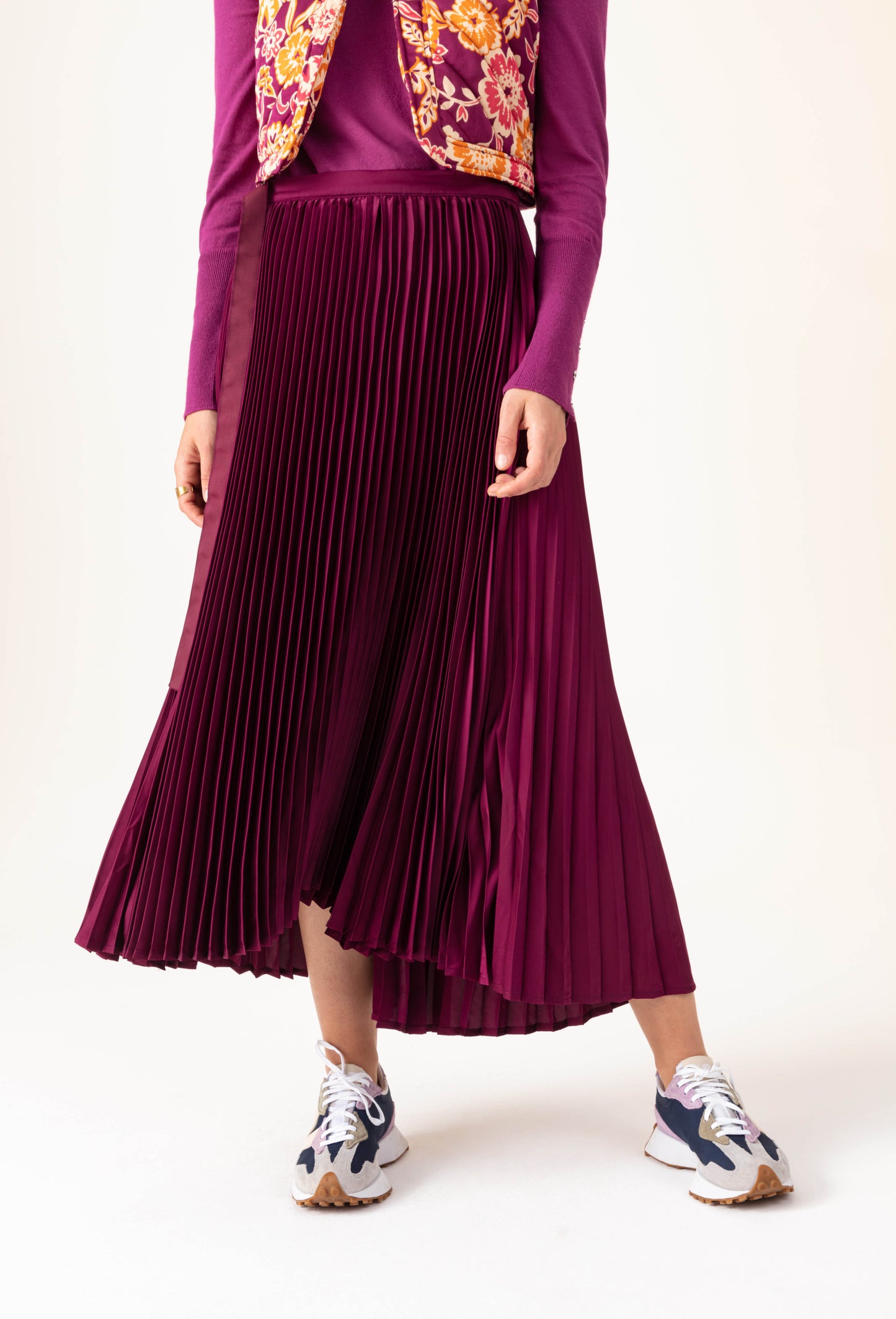 Jupe Martin plissée prune 2