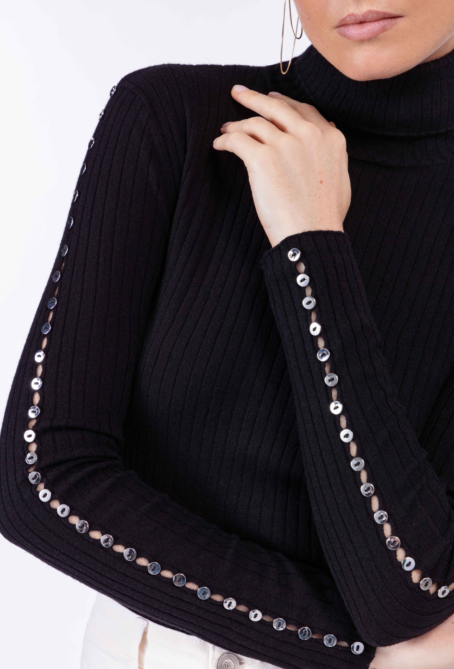 Pull Kris noir 50% laine 2