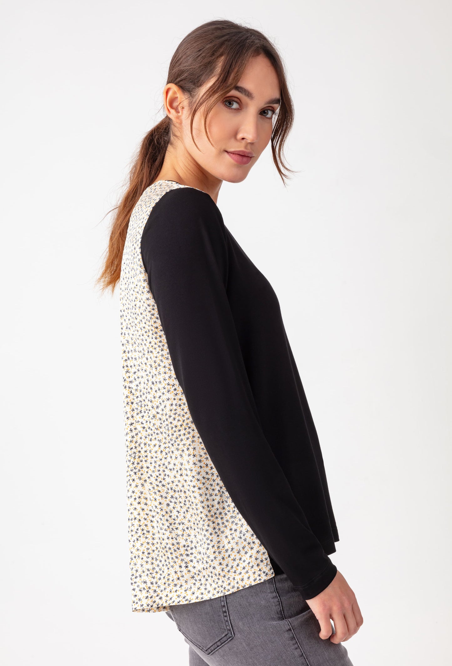 Tee- shirt manches longues Nesri bi-matière 3