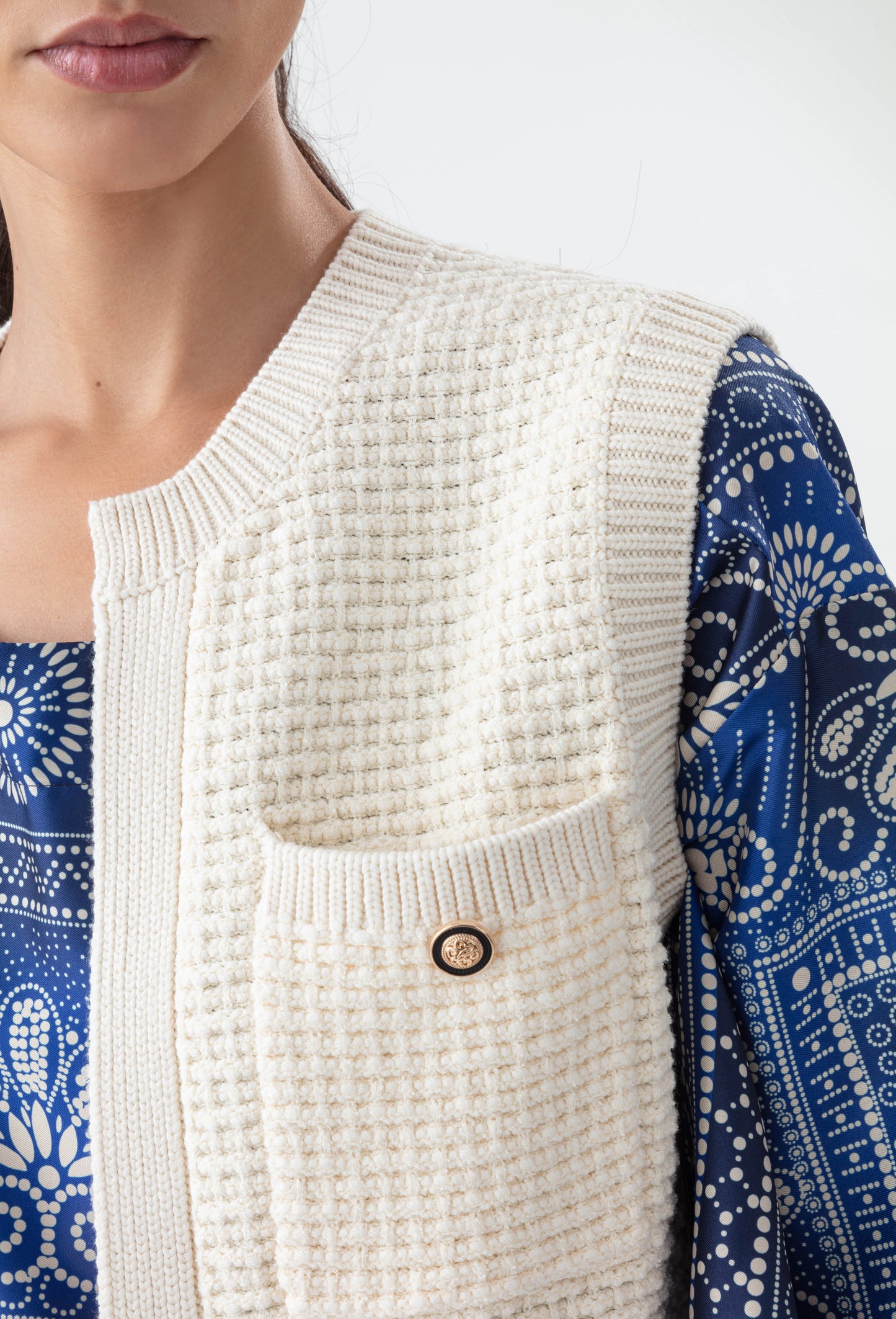 Gilet Vendome écru 3