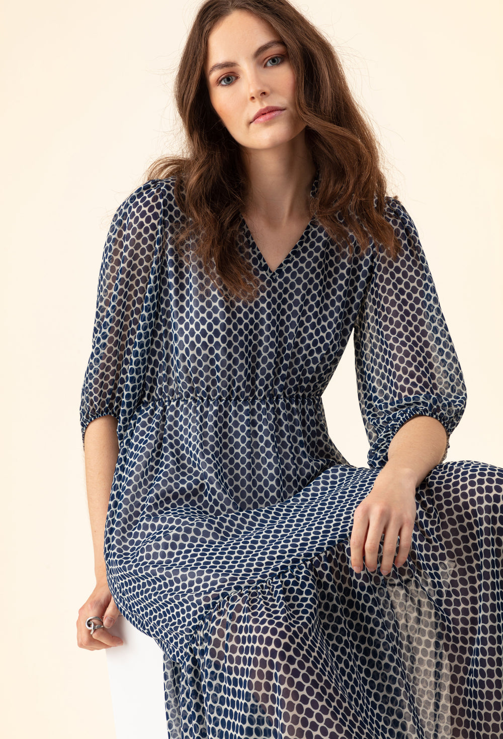 Robe Azur imprimé graphique 2