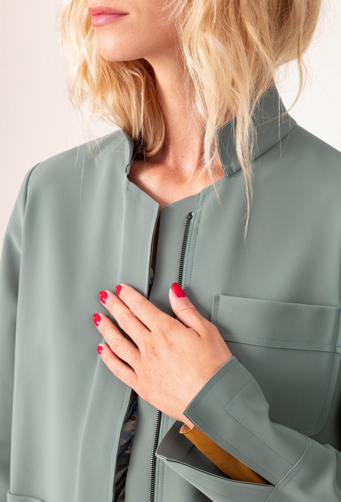 Veste Octavia argile en jersey technique 3