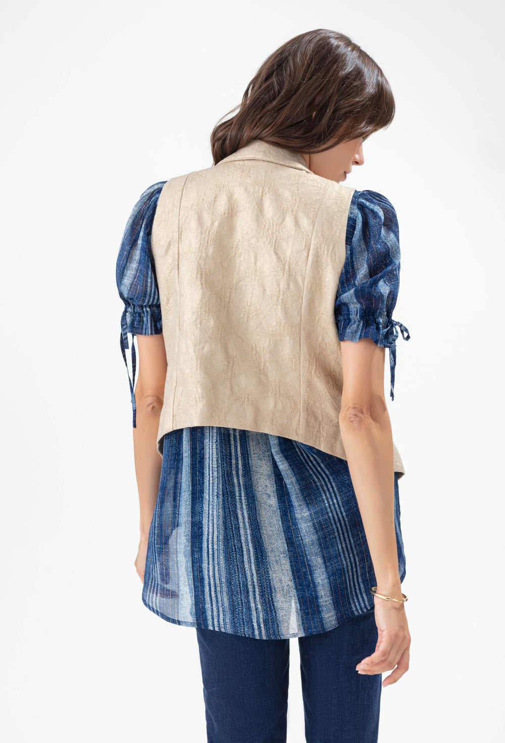 Gilet Soleil coupe tailleur gold 3