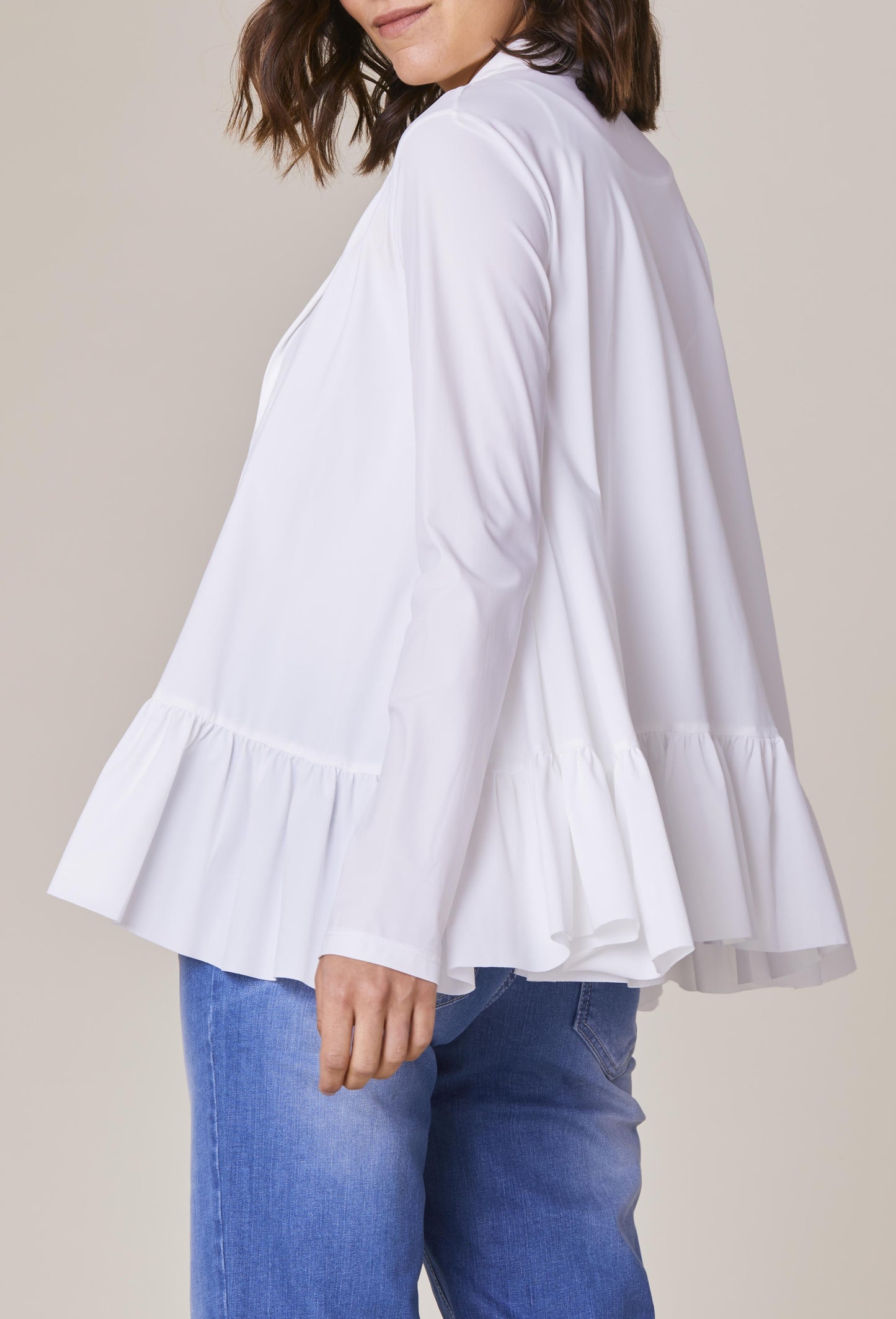 Veste Irenee blanc en jersey technique 4