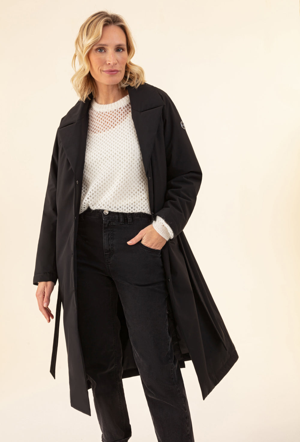 Manteau long style parka Vilma noir 5