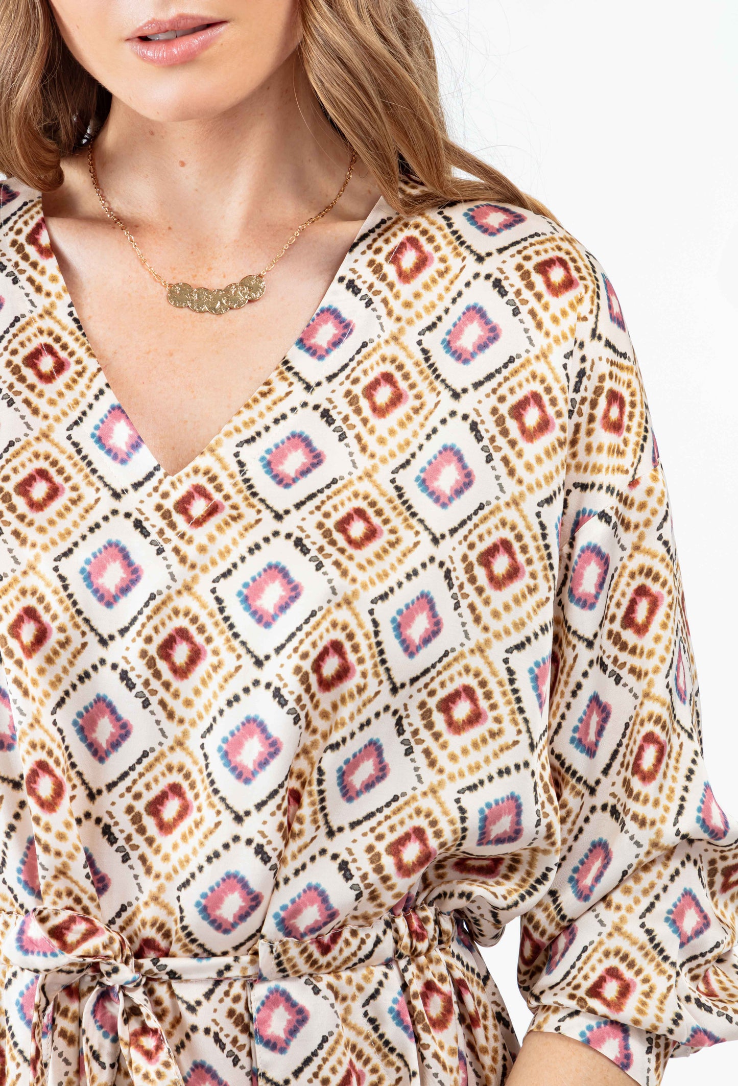 Robe longue Isis en viscose imprimée 2