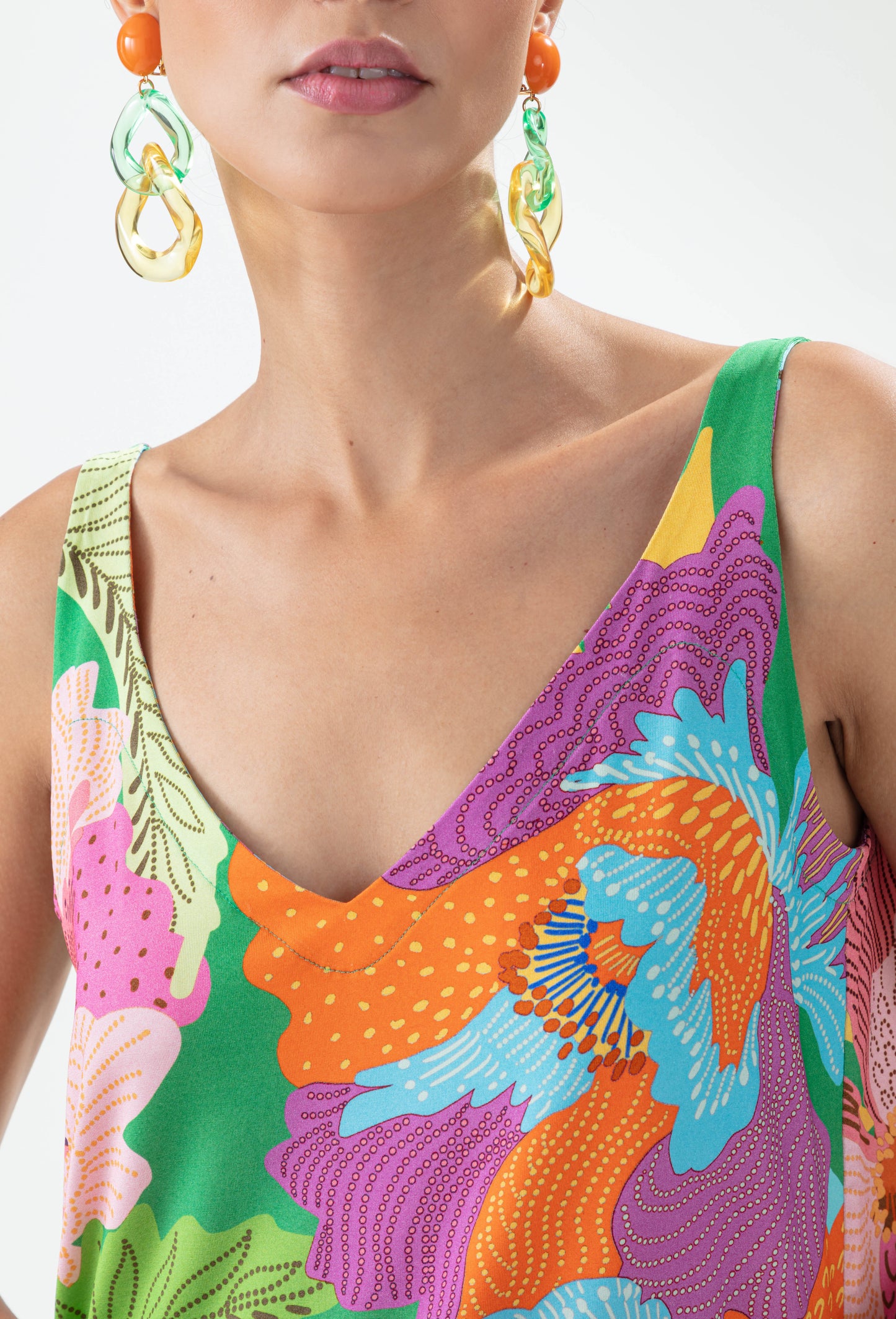 Top Luce imprimé colors flowers 2