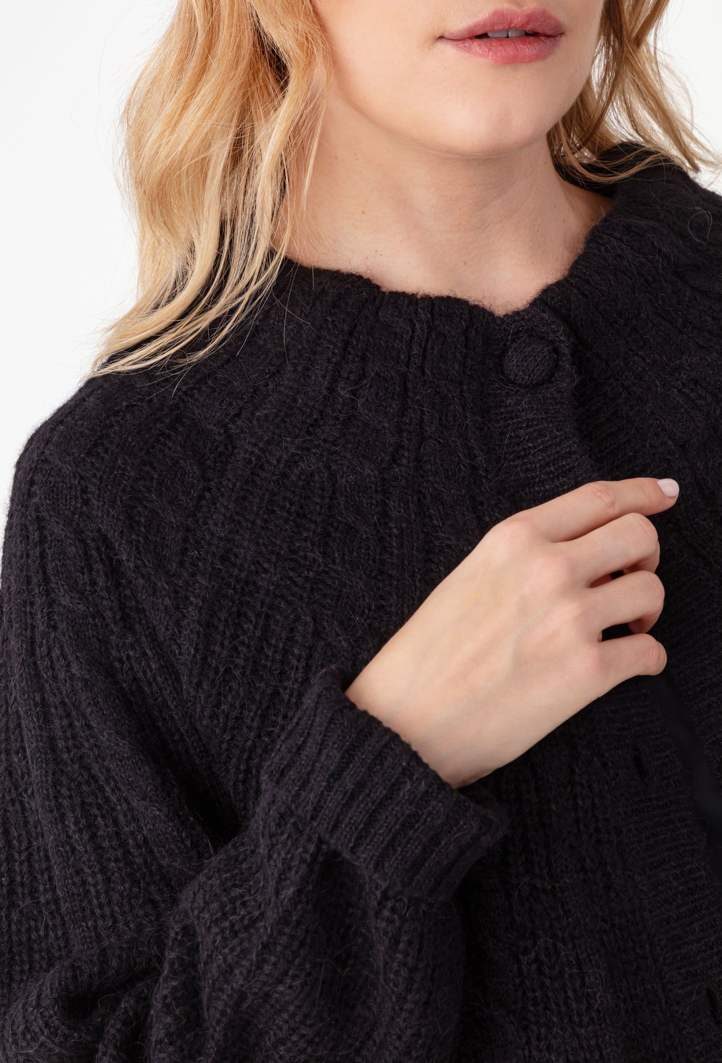 Gilet Elise noir en alpaga 2