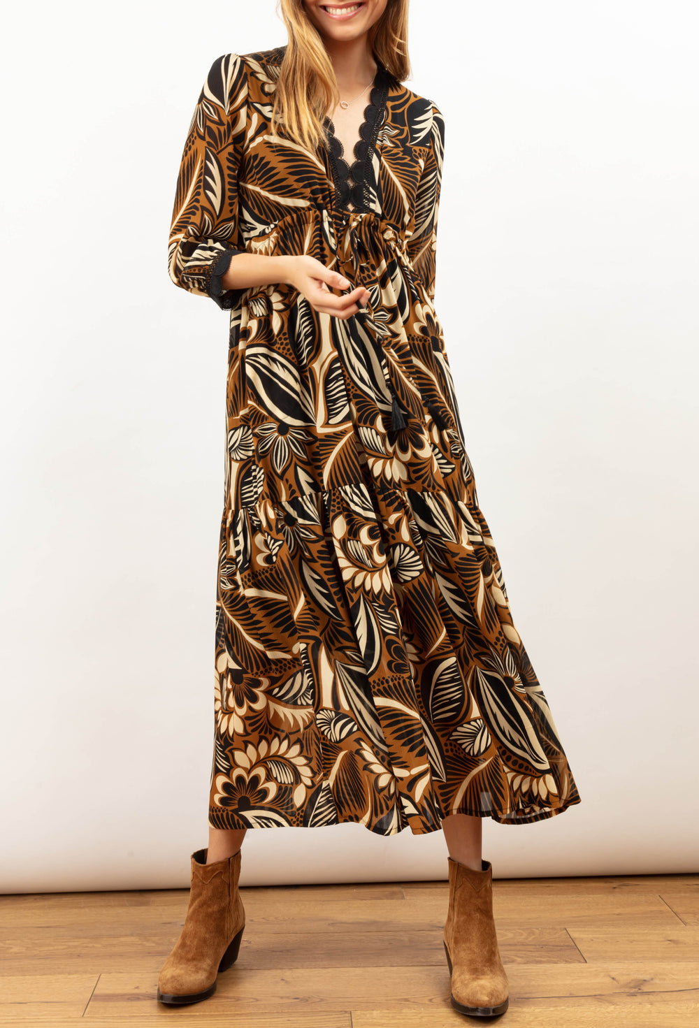 Robe longue Telia imprimée 2