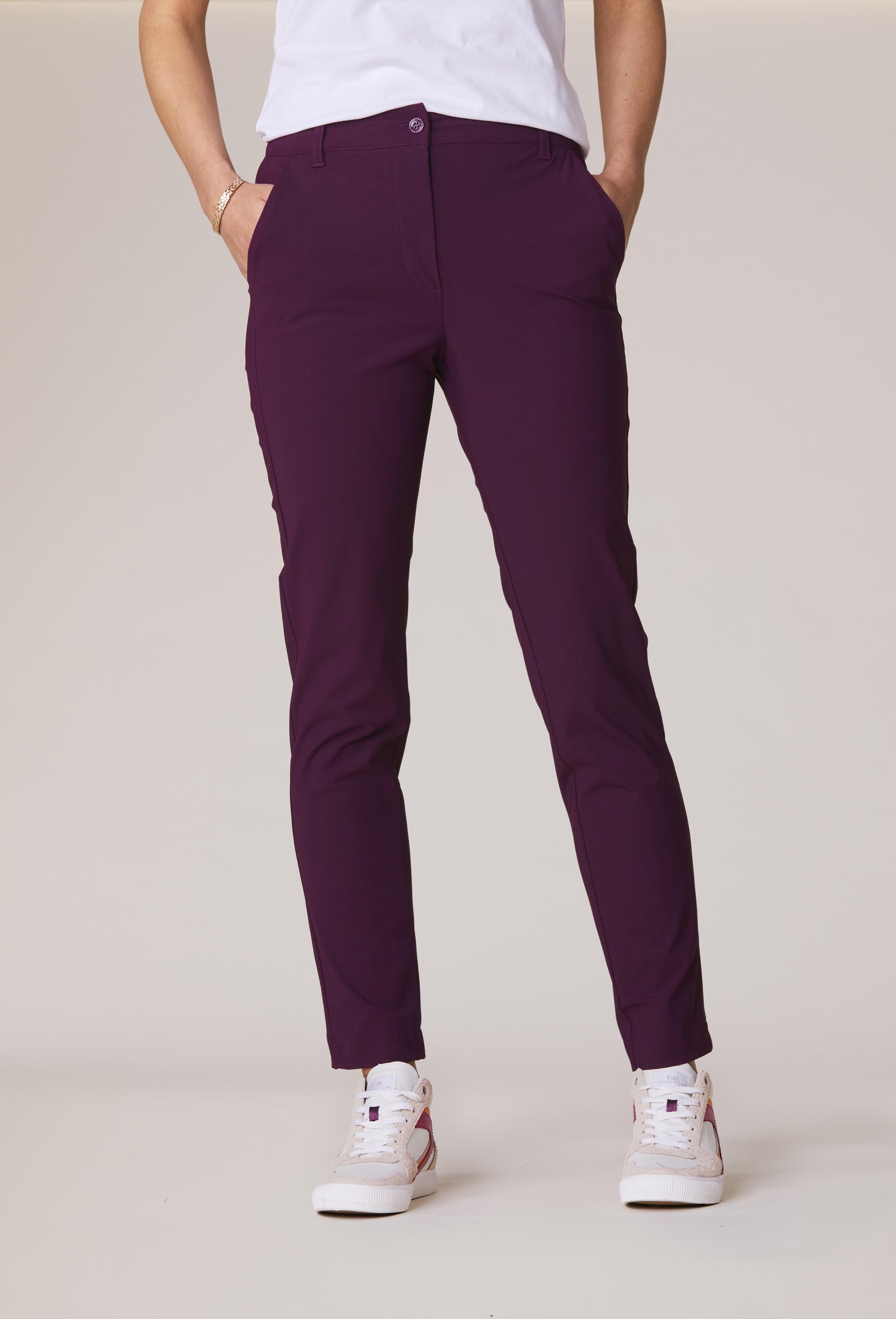 Pantalon Pony en jersey technique bordeaux 2