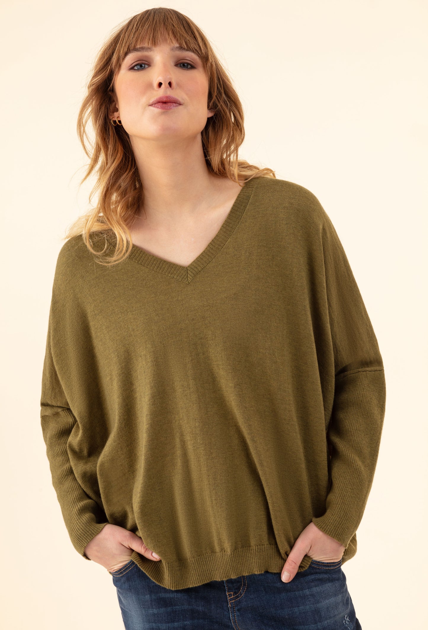 Pull Tobby kaki 50% laine 1