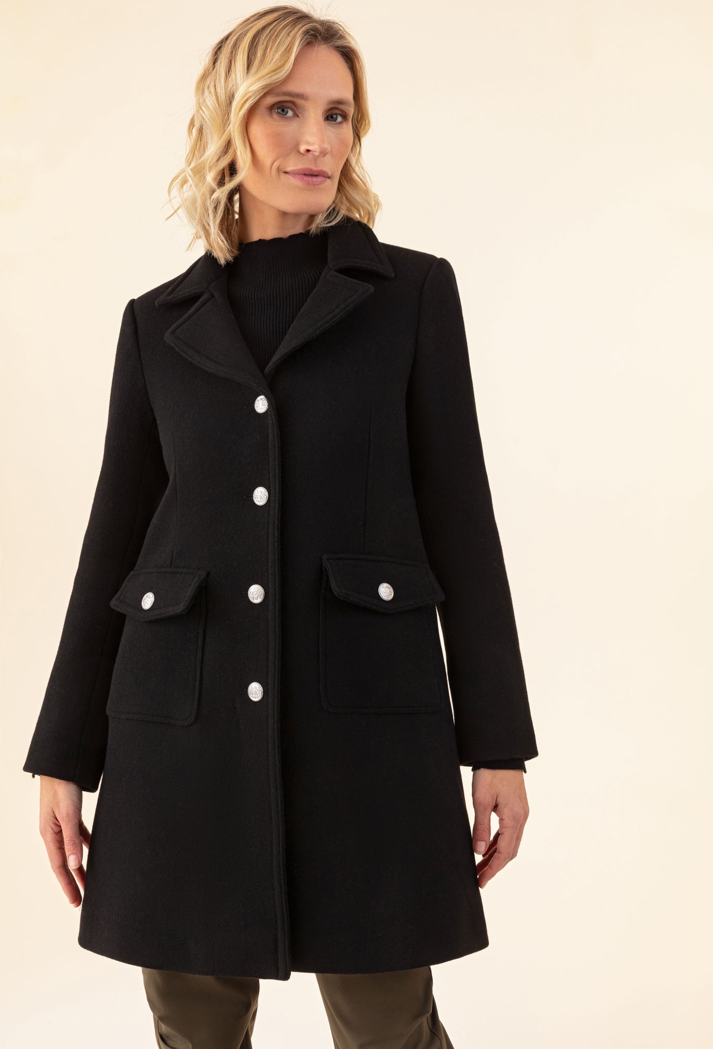 Manteau Heater noir en laine 1