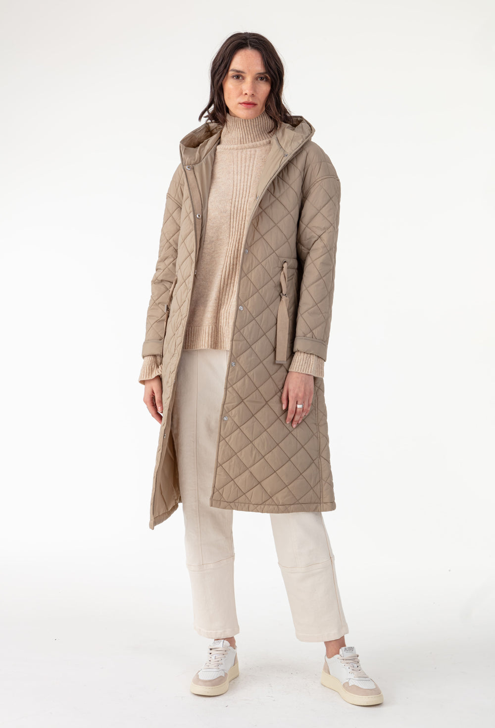 Doudoune longue Harvey beige 4