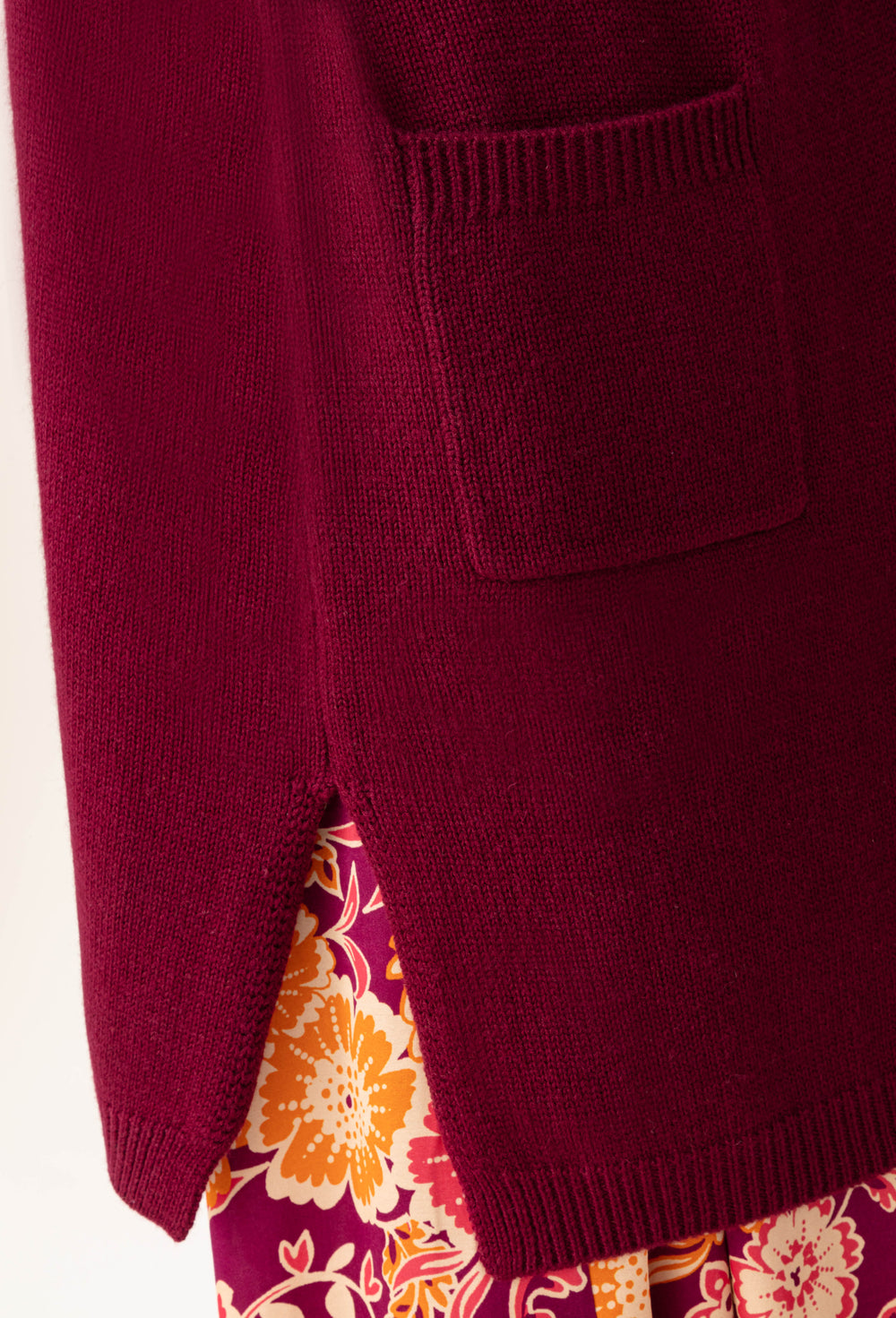 Gilet Amira en laine prune 3
