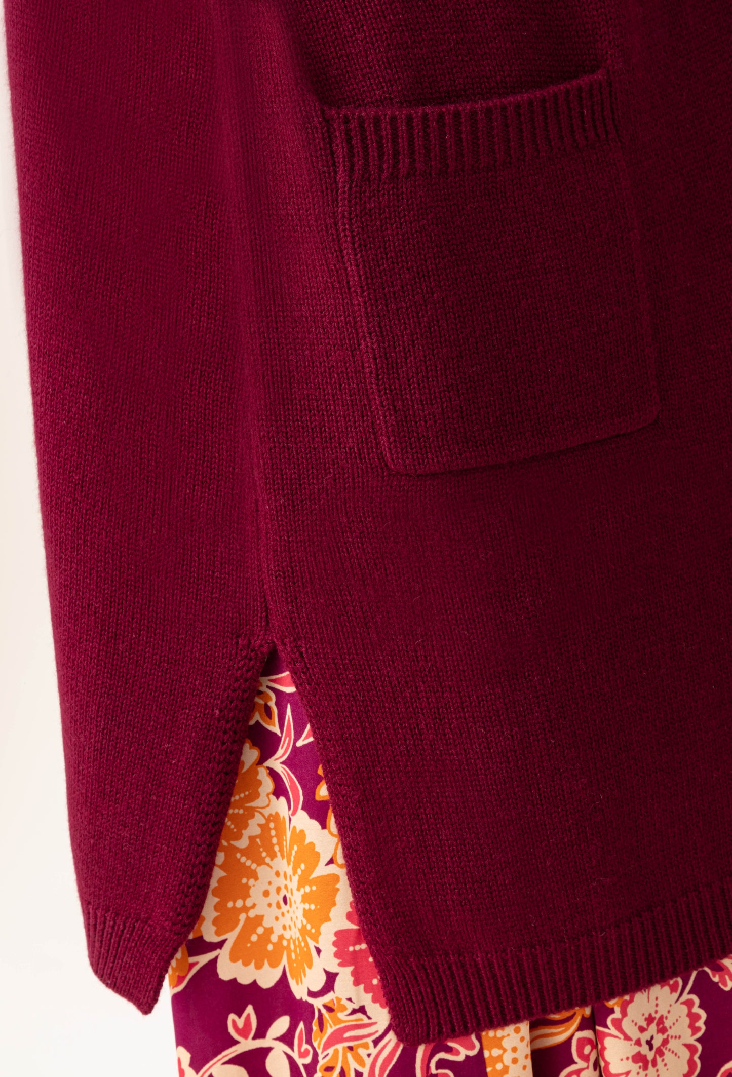 Gilet Amira en laine prune 3