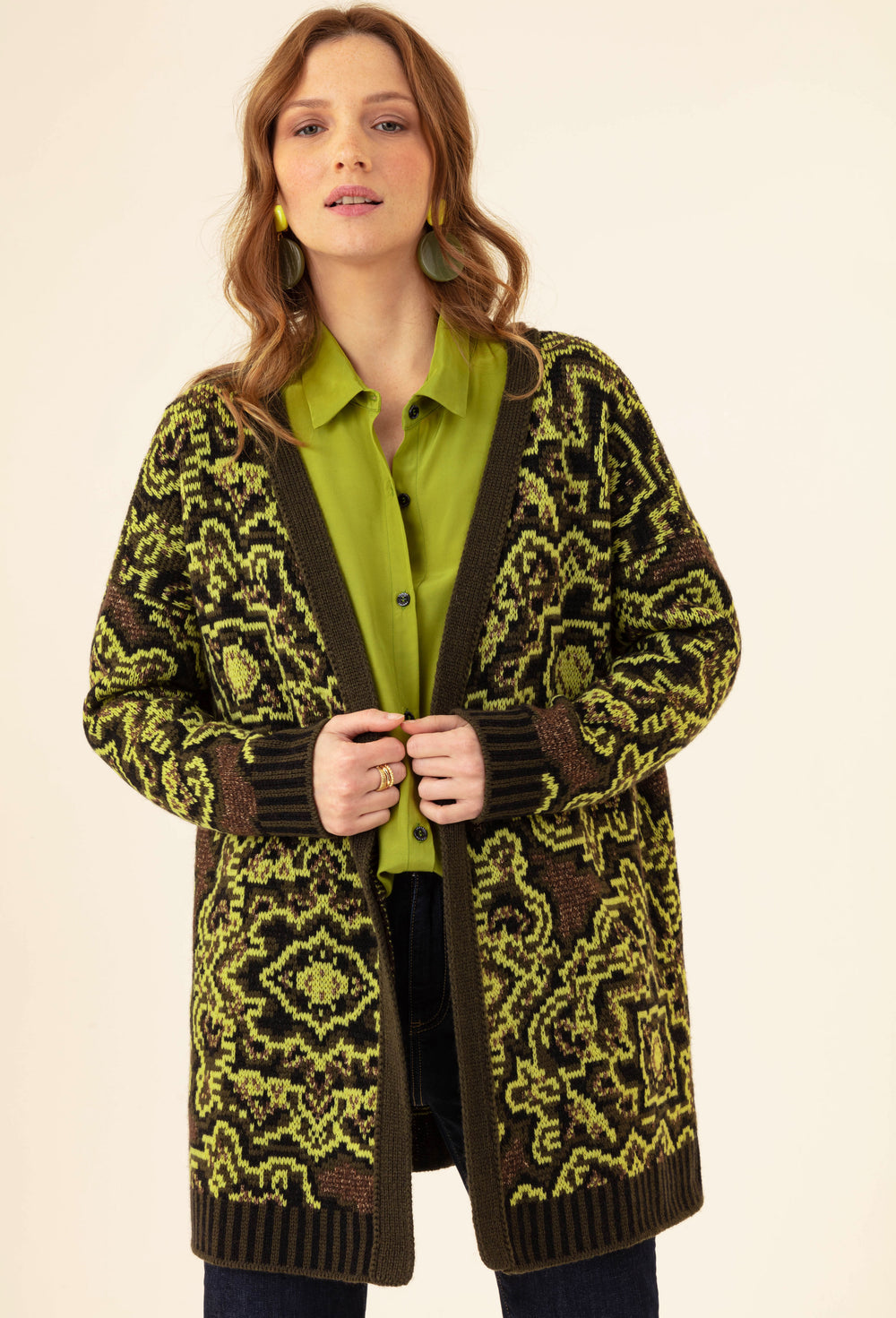 Gilet Martin imprimé graphique 50% laine 2