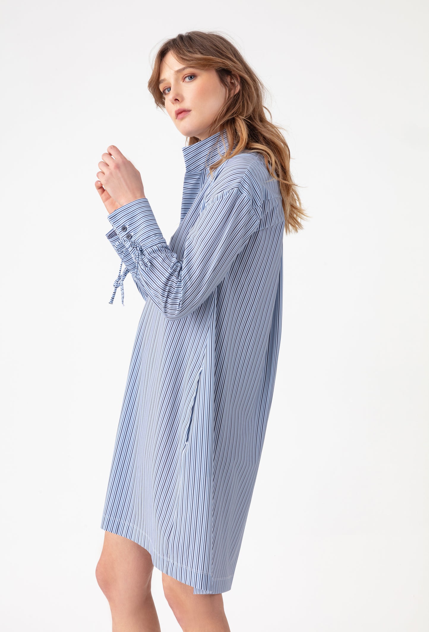 Robe chemise à rayures Cristal 1