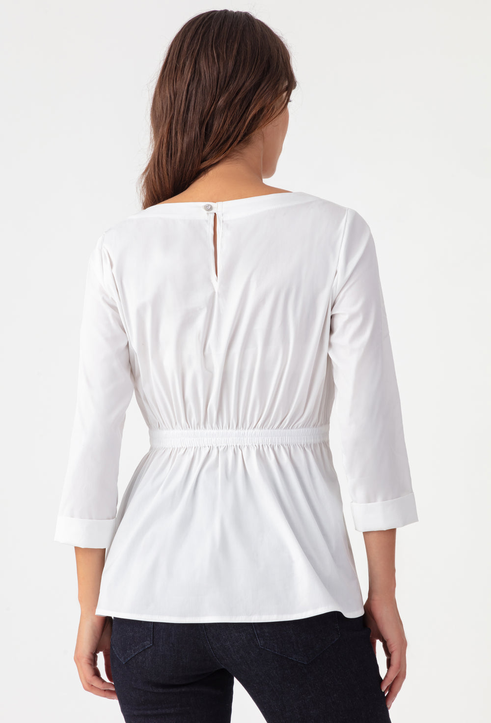 Top Marylin blanc en popeline 4