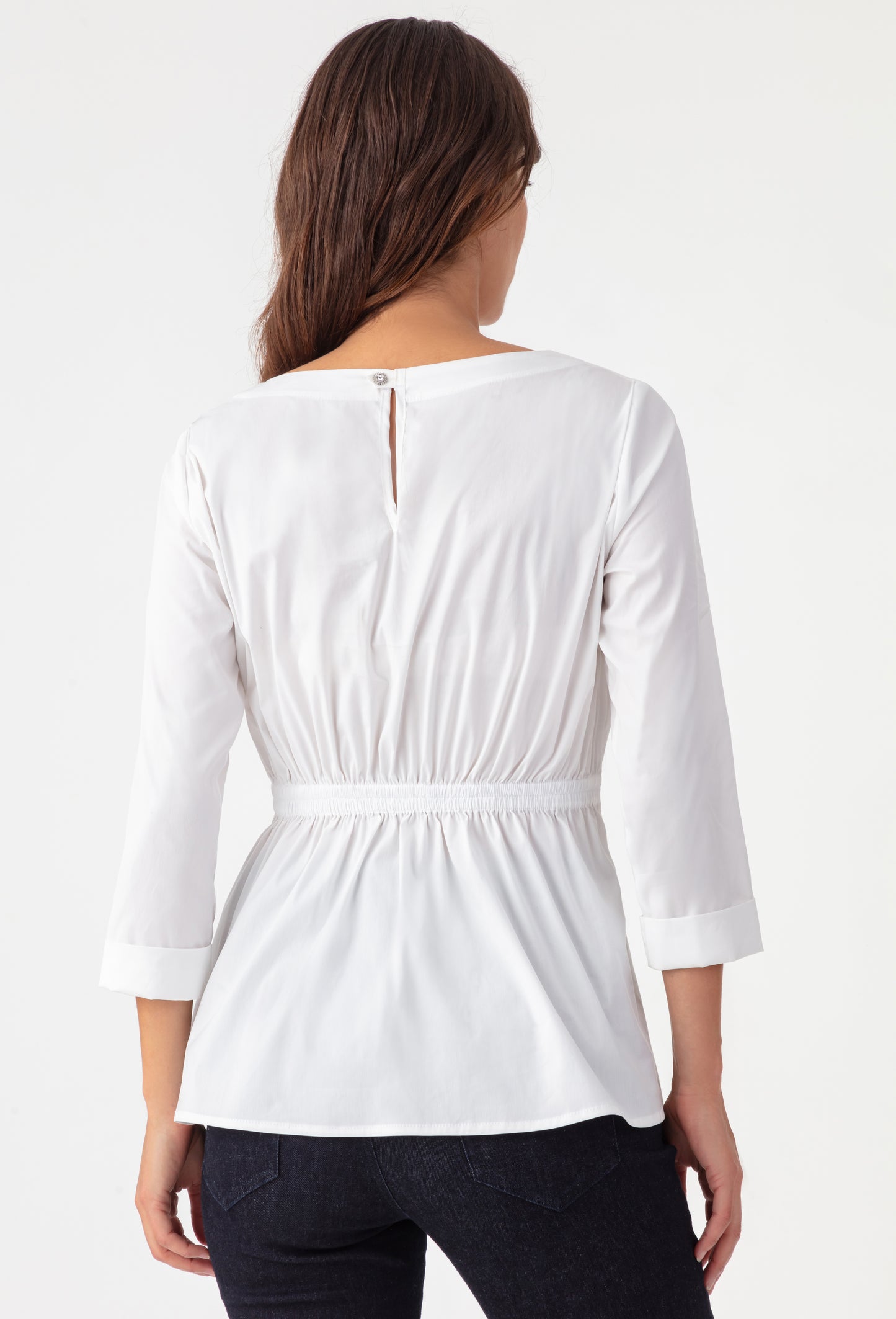 Top Marylin blanc en popeline 4