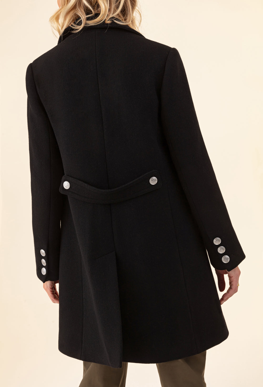 Manteau Heater noir en laine 2