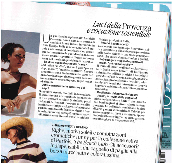 INDIES dans ELLE Italia – Le vestiaire chic et technique à l'honneur