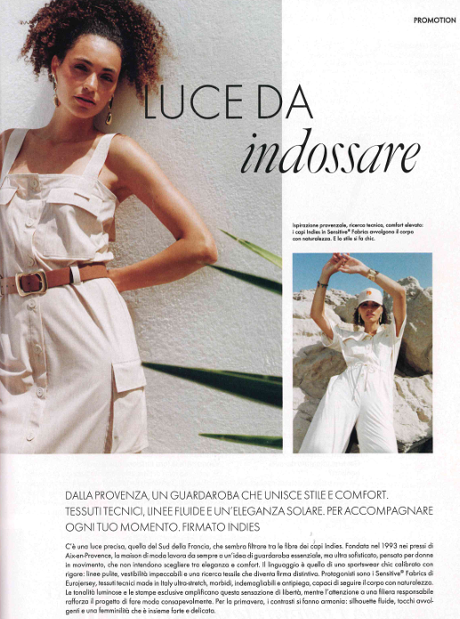 INDIES dans ELLE Italie – Le vestiaire chic et technique à l’honneur