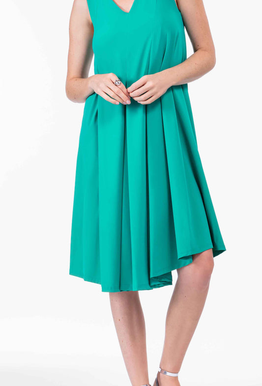 Turquoise Sirene dress in technical jersey