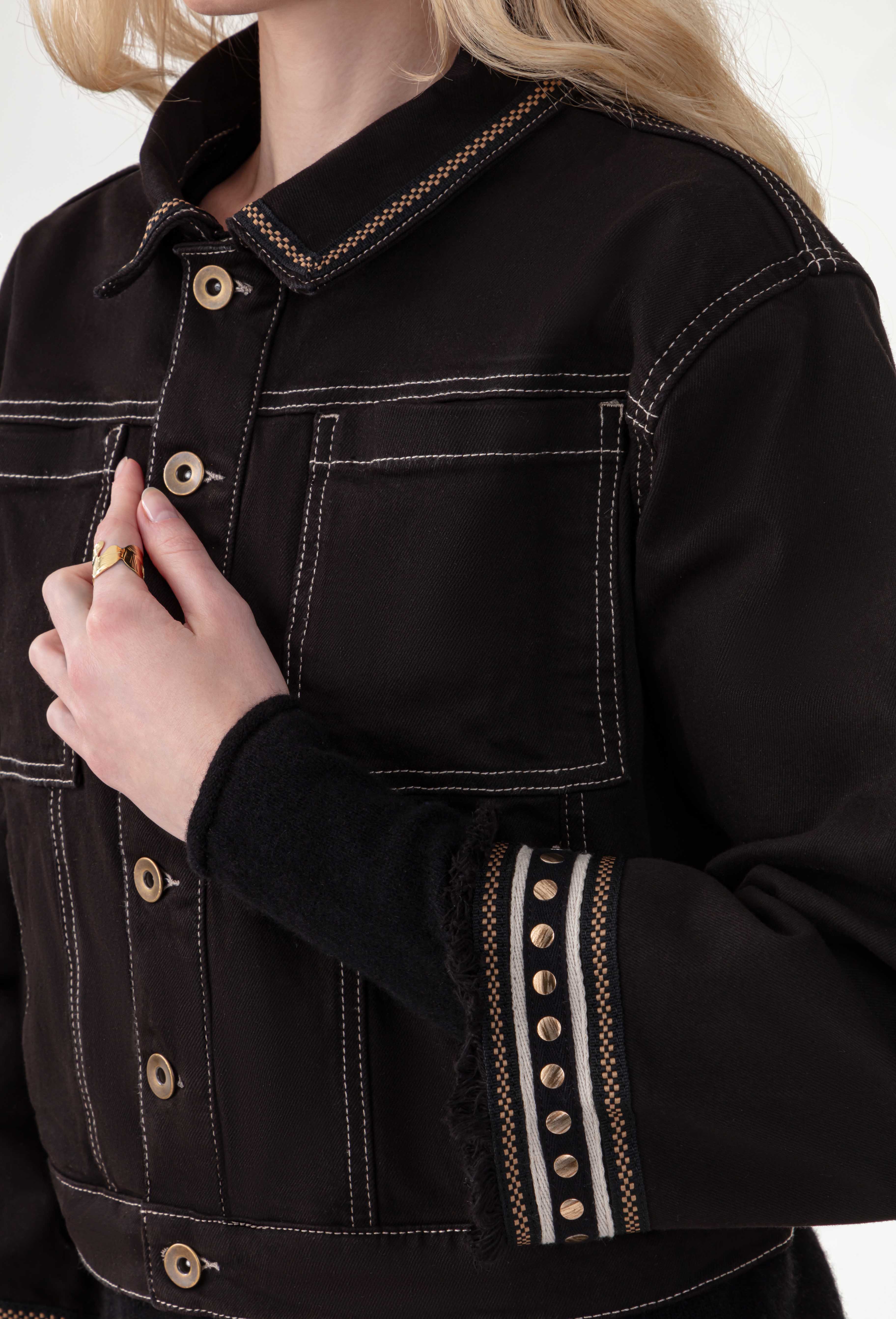 IMARA black short denim jacket | INDIES