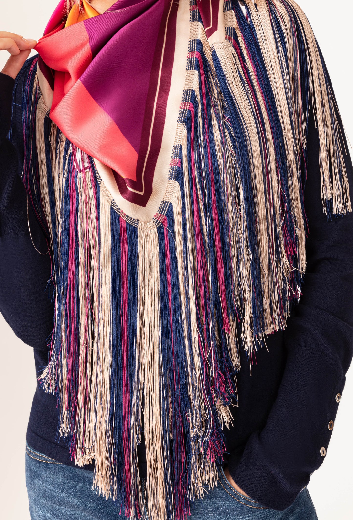 Victor fringed scarf